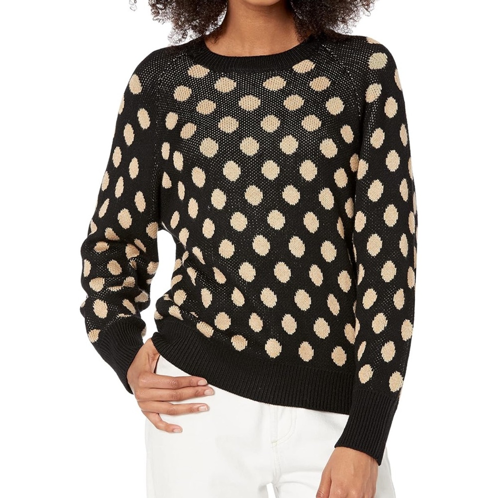 cable stitch polka dot sweater